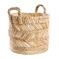 Woven basket Zigzag M banana leaves - Bazar Bizar