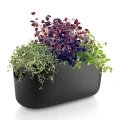 Doniczka na zioła z system samonawadniania Herb Organiser czarna - Eva Solo