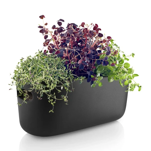 Doniczka na zioła z system samonawadniania Herb Organiser czarna - Eva Solo