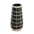 Wazon Cutie Black L terakota i rattan - Bazar Bizar