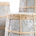 Wazon Cutie Concrete S terakota i rattan - Bazar Bizar