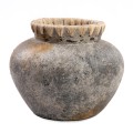 Pot cover Styly M Grey terracotta raffia - Bazar Bizar