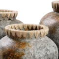 Pot cover Styly S Grey terracotta raffia - Bazar Bizar