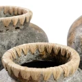 Pot cover Styly S Grey terracotta raffia - Bazar Bizar