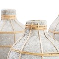 Wazonik Whoopy Concrete M terakota z rattanową siatką - Bazar Bizar