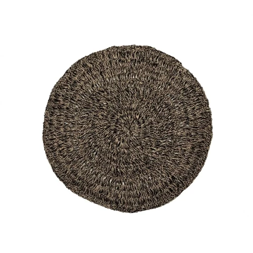 Round braided rug Bajn100 raffia sisal palm - Bazar Bizar