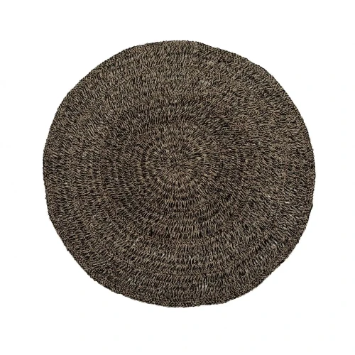 Round braided rug Bajn150 raffia sisal palm - Bazar Bizar