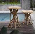 Stolik drewniany Gili 75 suar teak - Bazar Bizar