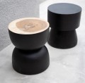 Black wooden table Warmi suar wood - Bazar Bizar