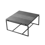 Square coffee table Austin Square leather iron - Muubs