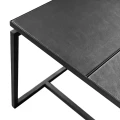 Square coffee table Austin Square leather iron - Muubs