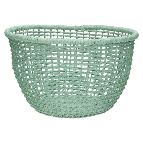 Kosz z papierowej wikliny Osteria 30 miętowy - Pomax