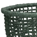 Paper wicker basket Osteria 30 forest green - Pomax
