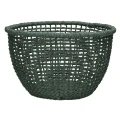 Paper wicker basket Osteria 30 forest green - Pomax