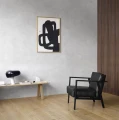 Fotel skórzany LC1 skóra naturalna czarna rama dąb czarny - Andersen Furniture