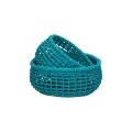 Paper wicker storage baskets Osteria turquoise, 2 pcs - Pomax