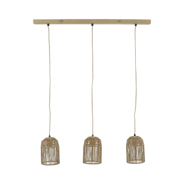 Three-point rope pendant lamp Casita - Pomax