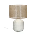 Ceramic table lamp with jute shade Esmé White - Pomax
