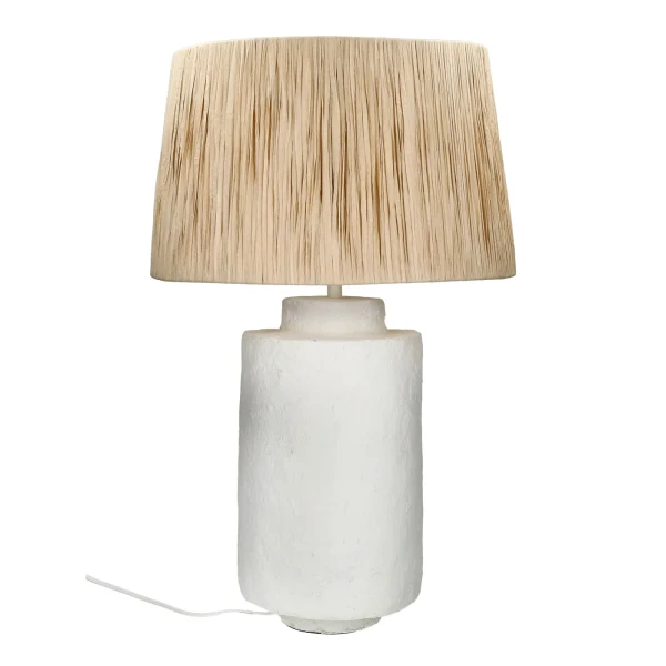 Table lamp Felisa 62 white paper mache - Pomax 