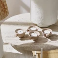 Table lamp Felisa 42 white paper mache - Pomax