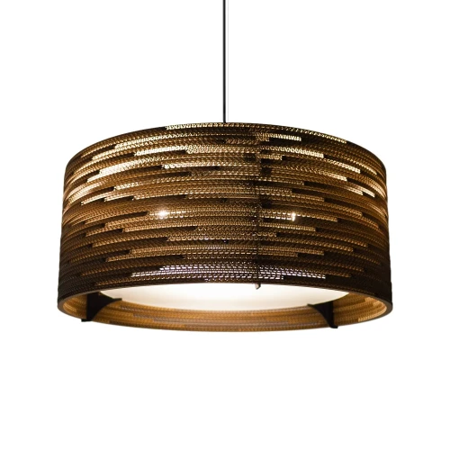 Designer pendant lamp Scraplights Drum24 Natural - Graypants