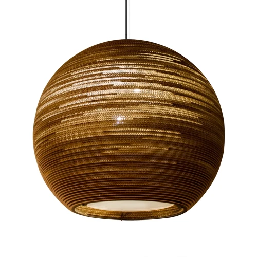 Lampa wisząca kula Scraplights Sun32 Natural Ø82 - Graypants