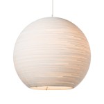 Lampa wisząca kula biała Scraplights Sun32 White Ø82 - Graypants