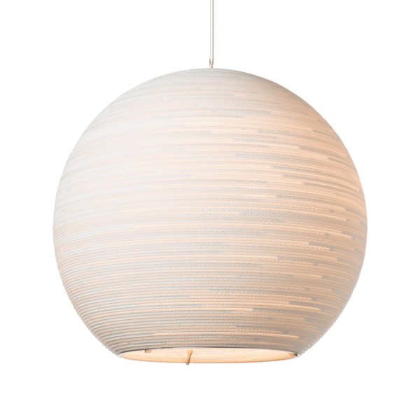 Ball pendant lamp Scraplights Sun32 White Ø82 - Graypants
