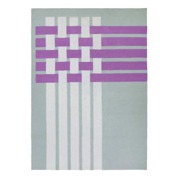 Wool rug Bond Aqua 200x300 - Finarte