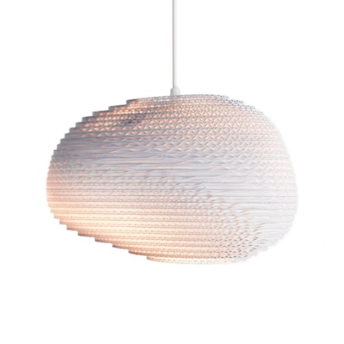 White pendant lamp Scraplights Pebbles Alki White Ø32 - Graypants