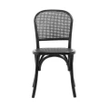 Czarne krzesło z plecionką wiedeńską Wicky Black - Nordal
