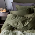 Satin bedding cover 140x200 green Soul Pine, Oeko-Tex 300 tc - Himla