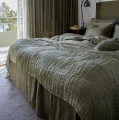 Satin bedding cover 200x200 green Soul Pine, Oeko-Tex 300 tc - Himla