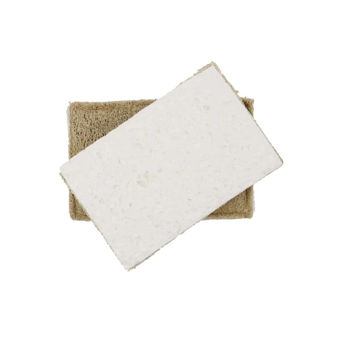 Gąbki do mycia ekologiczne Reseda Natural, 2-pak - Meraki