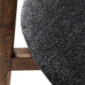 Krzesło drewniane z tapicerowanym siedziskiem Tetra Dark Oak - Muubs
