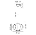 Lampa wisząca materiałowa Aeron 40 - Nordlux