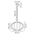 Lampa wisząca materiałowa Aeron 60 - Nordlux