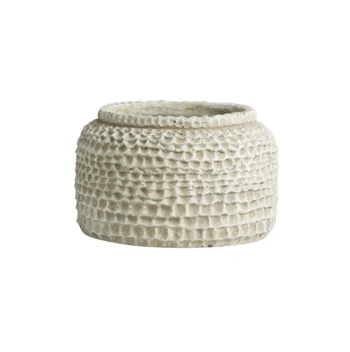 Doniczka z cementu Aoba Ø19, biała - Nordal