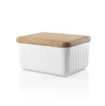 Maselniczka porcelanowa z dębową pokrywką Legio Nova, biała - Eva Solo
