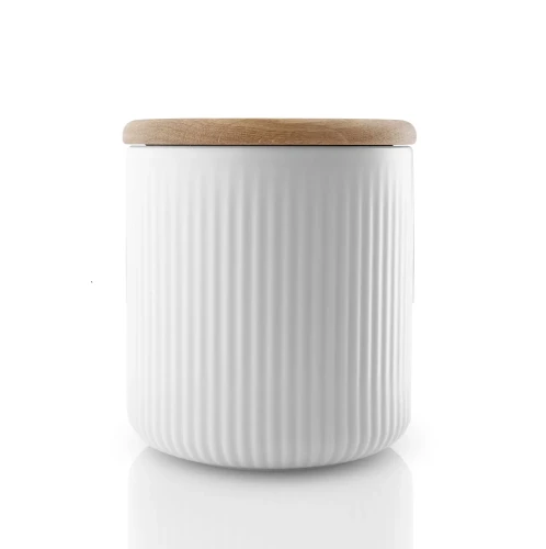 Pojemnik kuchenny, porcelanowy z dębową pokrywką Legio Nova 0,7 l - Eva Solo
