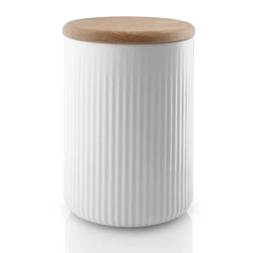 Pojemnik kuchenny, porcelanowy z dębową pokrywką Legio Nova 1,0 l - Eva Solo