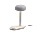 Lampa stołowa z ładowarką Emendo Cloud Grey - PLEASE WAIT to be SEATED