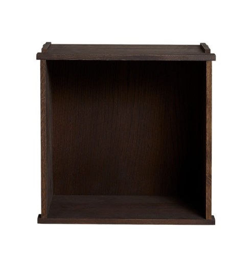 Półka modułowa Blocks Smoked, lity dąb olejowany - Muubs