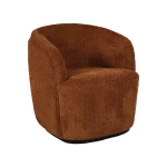 Fotel koktajlowy boucle Porterville, rudy - Pomax