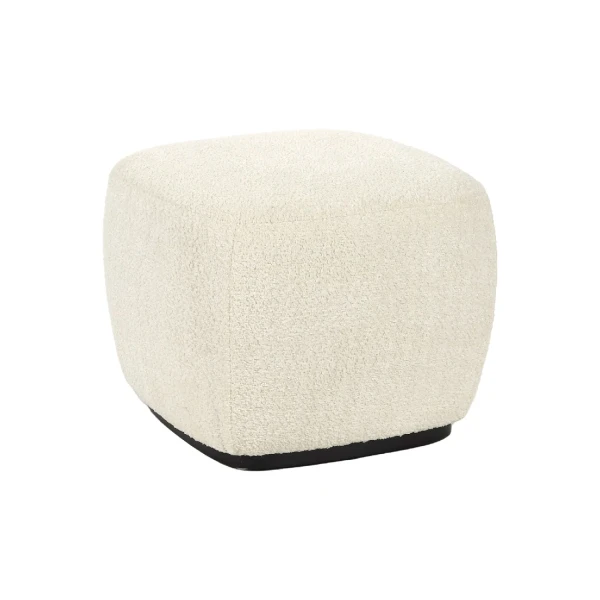 Siedzisko tapicerowane boucle Porterville, białe - Pomax