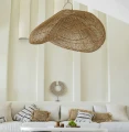 Abażur rattanowy do lamp sufitowych wiszących Cloud XXL, naturalny - Bazar Bizar