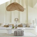 Abażur rattanowy do lamp sufitowych wiszących Cloud XXL, naturalny - Bazar Bizar