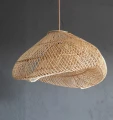 Rattanowy abażur do lampy wiszącej Cloud M, naturalny - Bazar Bizar