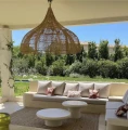 Abażur rattanowy do lampy wiszącej Whipped XL, naturalny - Bazar Bizar