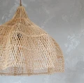 Abażur rattanowy do lampy wiszącej Whipped M, naturalny - Bazar Bizar